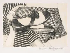 Stillleben mit Schuhen by Walter Pfeiffer, 1972, ink, sold Jun 2021