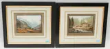 Les bains de Rosenlaui" / "Maison de paysan dans l'Oberhasli" / "Vue du Staubbach" und beigegeben "Vue générale du Montblanc by Berner Oberland, aquatint, sold Jun 2021