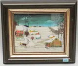 Winterlandschaft by Verena Broger, mixed media, sold Jun 2021