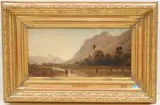 Près du Bouveret (Suisse) près le lac de Genève by Karl Girardet, oil on canvas, sold Jun 2021