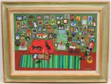 Katzengalerie by Marijan Ivan Grill, acrylic, sold Jun 2021