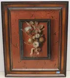 Le bouquet en trompe l'oeil", 1982 by Renée Yolanda Hauser, oil on board, offered Jun 2021