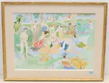 Badende, 1985 by Werner Holenstein, oil on canvas, sold Jun 2021