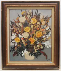 Grosses Blumenstillleben by Roger Kathy, oil on canvas, offered Jun 2021