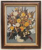 Grosses Blumenstillleben by Roger Kathy, oil on canvas, offered Jun 2021