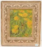 Wiesenstück mit Löwenzahn by Marta Pfannenschmid, oil on canvas, sold Jun 2021