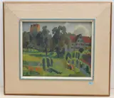 Salenstein am Untersee", 1922 by Otto Plattner, oil on board, offered Jun 2021