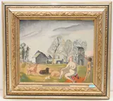 Der Herbst", 1919 by Ernst Georg Rüegg, oil on canvas, sold Jun 2021