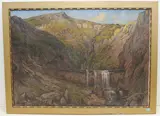 Nollaschlucht (Thusis)", 1905 by Hans Sturzenegger, mixed media, offered Jun 2021