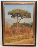 Pinien bei Marina di Massa auf Mallorca", um 1922 by Werner Weber, oil on canvas, offered Jun 2021