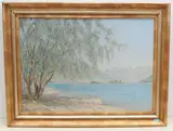 Lago Maggiore, die Brissago Inseln, 1941 by Ernst Zuppinger, oil on canvas, sold Jun 2021