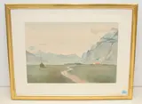 Landschaft by Wilhelm Gimmi, 1944, watercolor, offered Jun 2021