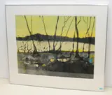 Baüme am See by Fernand Giauque, watercolor, sold Jun 2021