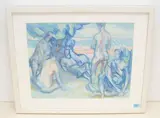 Badende by Thomas Ernst Gubler, tempera, offered Jun 2021