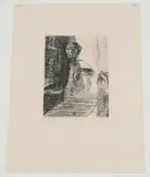 Selbstportrait by Max Gubler, etching, offered Jun 2021