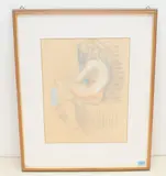 Sitzende Frau by Max Gubler, pastel, offered Jun 2021