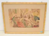 Studie zu "Piéta d'Avignon by Oskar Lüthy, 1913, watercolor, sold Jun 2021