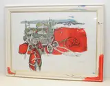 Pferdewagen by Rudolf Mirer, 1987, color lithograph, sold Jun 2021