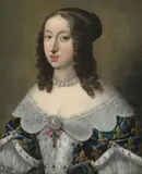 Bildnis der Anna von Österreich (wohl) by Frankreich, um 1650, oil on canvas, sold Mar 2021