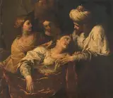 Esther und Ahasveros by Orazio de Ferrari, oil on canvas, sold Mar 2021