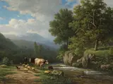 und Daiwaille, Alexander Joseph (Amsterdam 1818–1888 Brüssel) Landschaft mit Hirt und Herde by Eugène Verboeckhoven, oil on canvas, sold Mar 2021