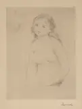 Etude pour une baigneuse by Pierre-Auguste Renoir, 1906, etching, sold Mar 2021