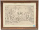 Der teure Wein by Benjamin d.Ä. Vautier, pencil, sold Mar 2021