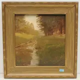 Bei Baden by Anton Filkuka, oil on panel, offered Mar 2021
