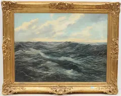 Bewegte See by Patrick von Kalckreuth, oil on canvas, sold Mar 2021