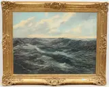 Bewegte See by Patrick von Kalckreuth, oil on canvas, sold Mar 2021