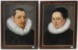 Gegenstücke: Ehebildnisse by Lorenz Strauch, 1600, oil on panel, sold Mar 2021