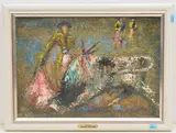 Stierkampf by Oscar Zügel, 1951, oil on board, sold Mar 2021