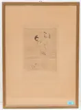 Le buveur d'eau by Edouard Manet, etching, sold Mar 2021