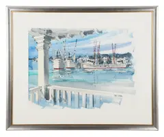Untitled by Neil Watson, Watercolor Harbor View, sold Jul 2026