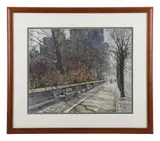Parkside Cityscape by Hon Eng, Watercolor, sold Aug 2026