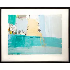 Untitled by Paul Wonner, Pastel Blue Abstraction), sold Dec 2022