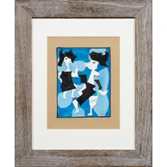 Abstracted Figures Dancing by Carlos Mérida, acrylic and graphite on paper, sold Dec 2022