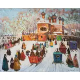 Old Moscow by Vladimir Aralov, 1953, oil on canvas, sold Dec 2022
