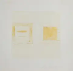 Untitled (Line and Frame) by Pat Steir, 1977, drypoint etching, sold Dec 2022