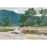 Untitled by Alexander Gulyaev, oil on board, sold Dec 2022