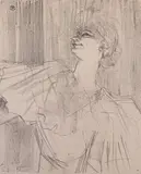 Yvette Guilbert by Henri de Toulouse-Lautrec, etching on BFK Reves, sold Dec 2022