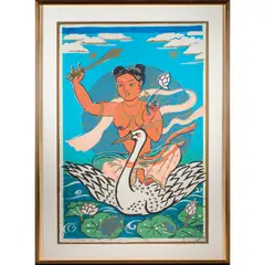 Untitled by Mayumi Oda, silkscreen, sold Dec 2022