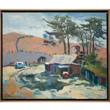 Martinelli Farm (Inverness) by Pamela Glover, 1993, oil on canvas, sold Dec 2022