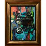 Untitled by Robert Aaron Frame, Oil Lamp," 1970, sold Dec 2022