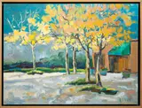 Autumn (Orinda Tennis Club) by Pamela Glover, 1991, oil on canvas, sold Dec 2022