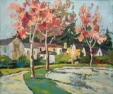 Piedmont Colors by Pamela Glover, 2001, oil on canvas, sold Dec 2022
