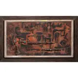 Untitled by George Dergalis, Mixed Media Abstract," 1961, sold Dec 2022