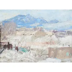 Mountain Scene by Leon Gaspard, 1919, oil on board, sold Dec 2022