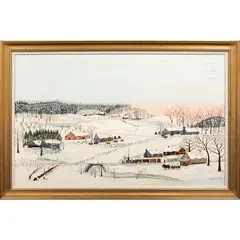 Winter Landscape by Forrest K. Moses, oil on panel, sold Dec 2022