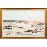 Winter Landscape by Forrest K. Moses, oil on panel, sold Dec 2022
